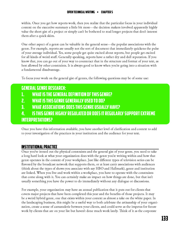 Open Technical Writing - New Page